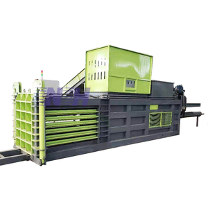 Hydraulic horizontal grass baler press machine metal baler scrap aluminum can compress lifting door